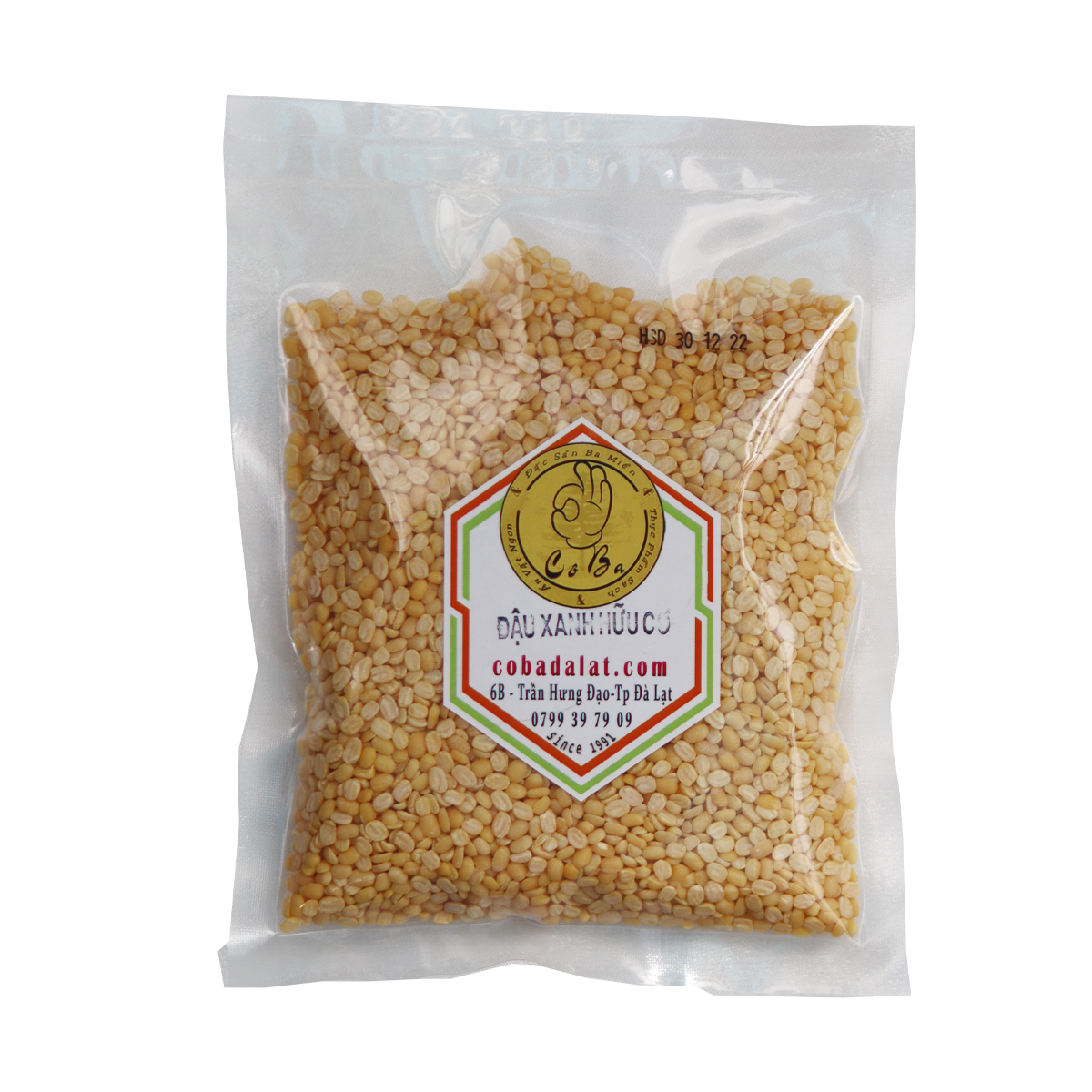 Đậu xanh cà tách vỏ 250g ngon từng hạt cô ba đà lạt