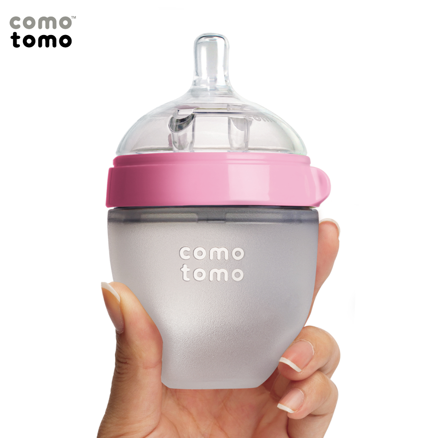 [HCM]Bình sữa silicone Comotomo 150ml (Hồng)