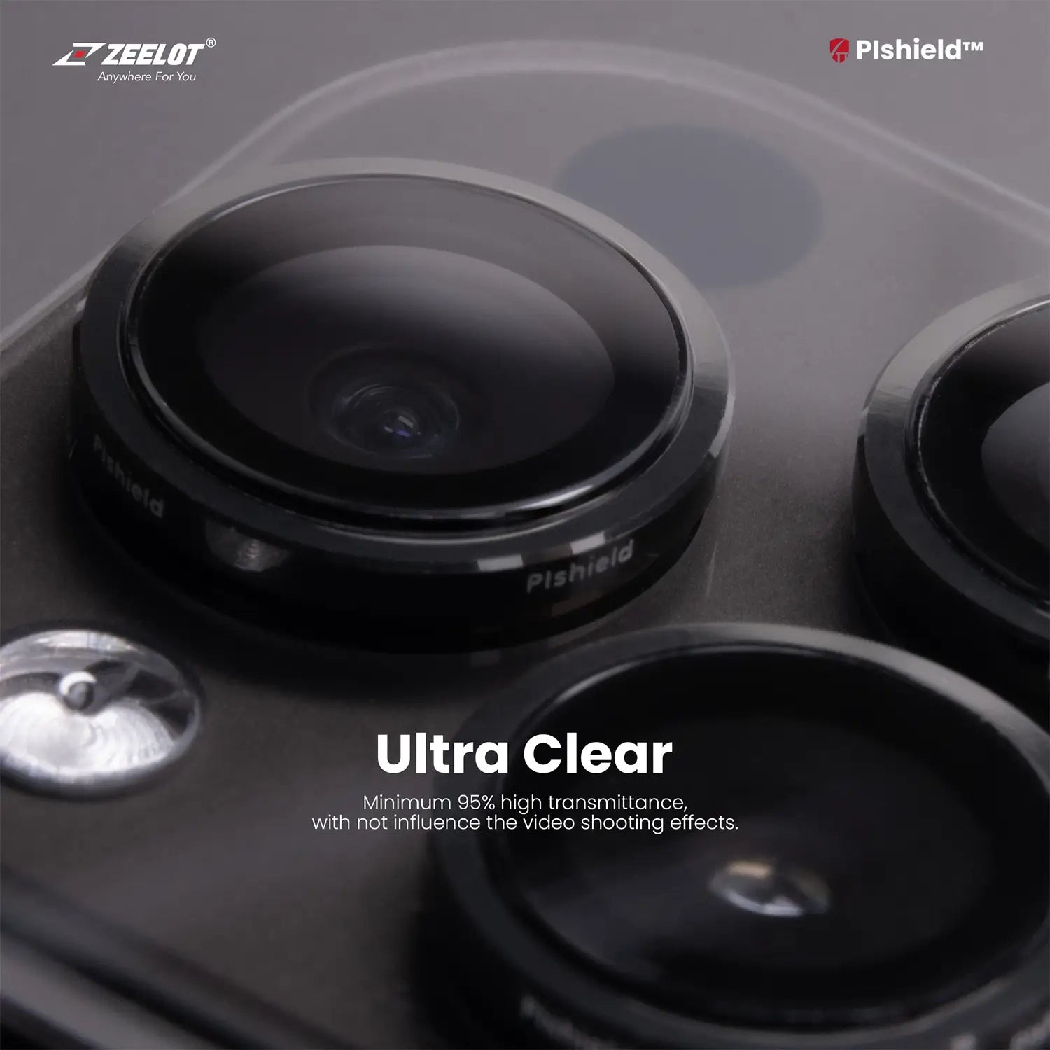 Kính Cường Lực Camera ZEELOT PIshield Titanium iPhone 15 Pro 15 Promax