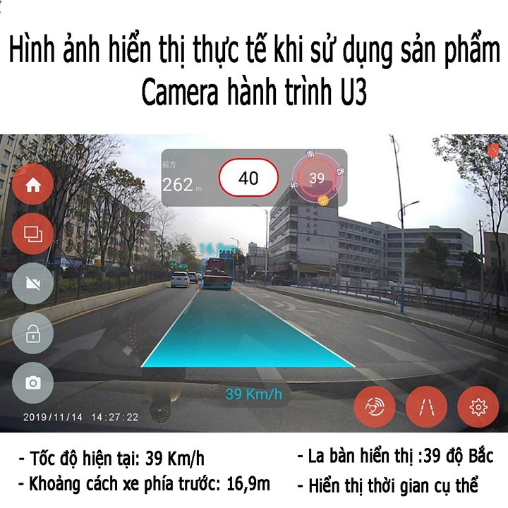 Camera hành trình cho màn hình android U3 ADAS