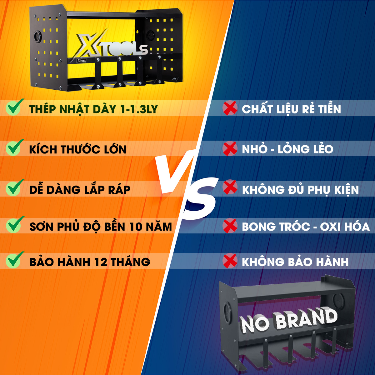 Kệ máy khoan pin XTOOLs tủ đồ nghề phủ lớp sơn tĩnh điện cao cấp thép nhật nguyên tấm giá treo máy khoan pin tủ đựng đồ nghề sửa xe
