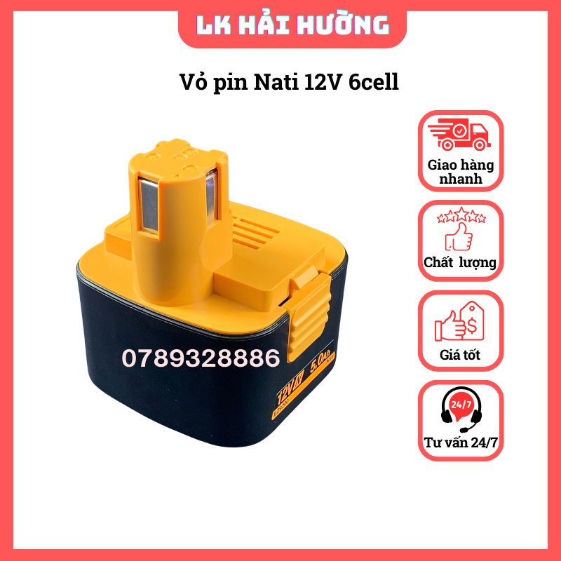 Vỏ pin National 12V, 6 cell Li-on 18650