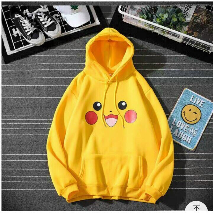 [SALE HOT] ÁO HOODIE IN HÌNH PIKACHU - Áo Phom rộng NAM - NỮ MẶC ĐỀU ĐẸP - CHÔNG NẮNG- GIỮ ẤM ĐỀU ĐƯỢC