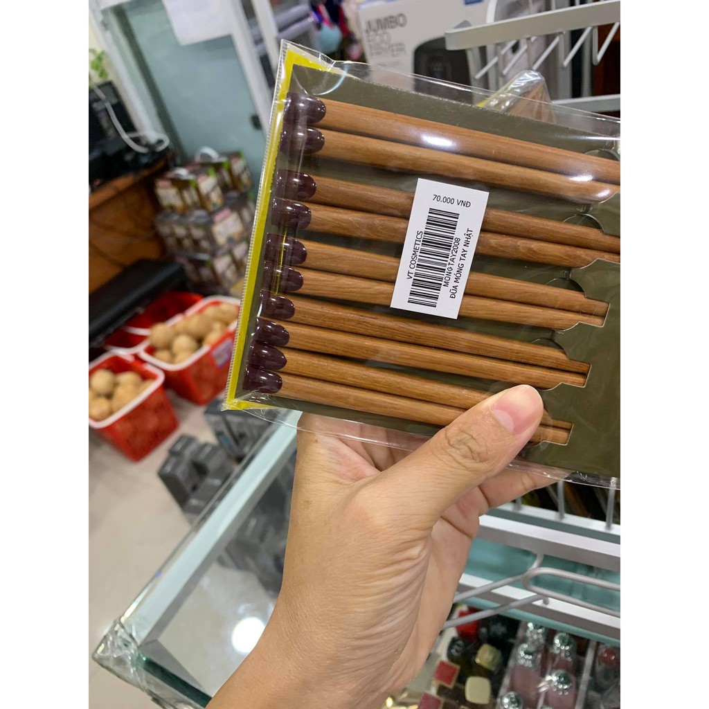5 Đôi Đũa Móng Tay Gỗ Ăn Cơm Wood Chopsticks