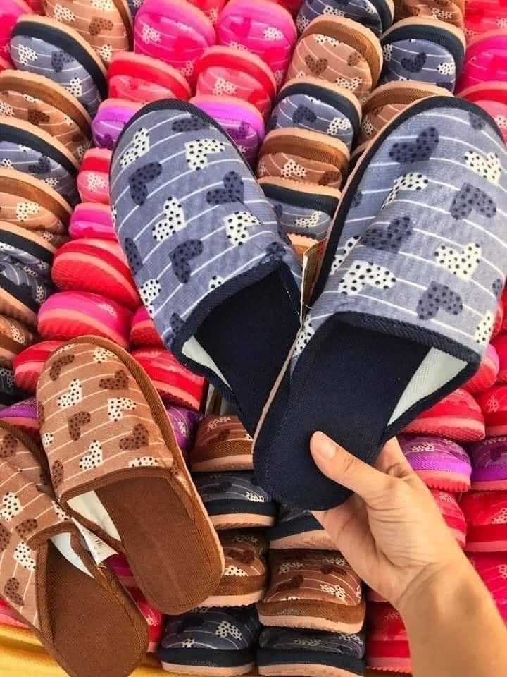 Dép bông nữ mang trong nhà -