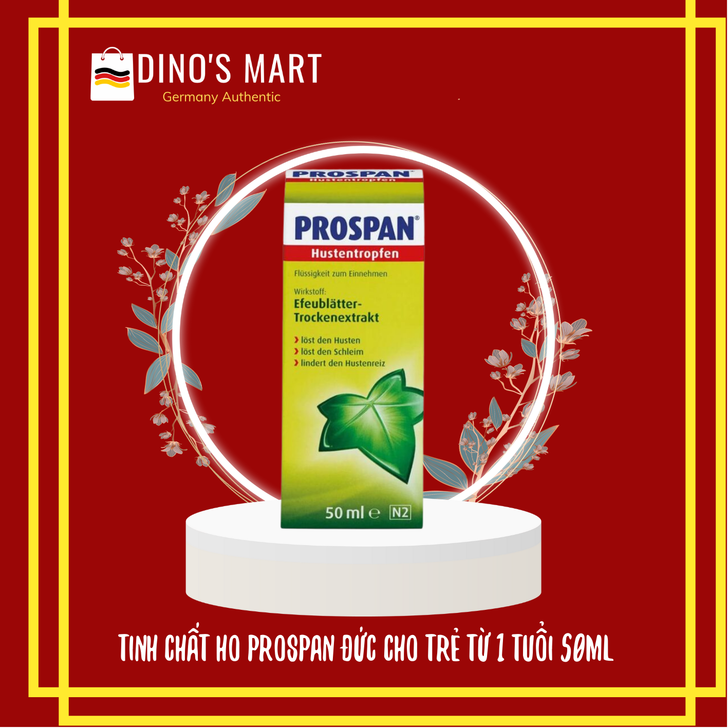 Siro Prospan Đức dạng chai, Prospan Đức gói, Tinh chất Prospan Đức