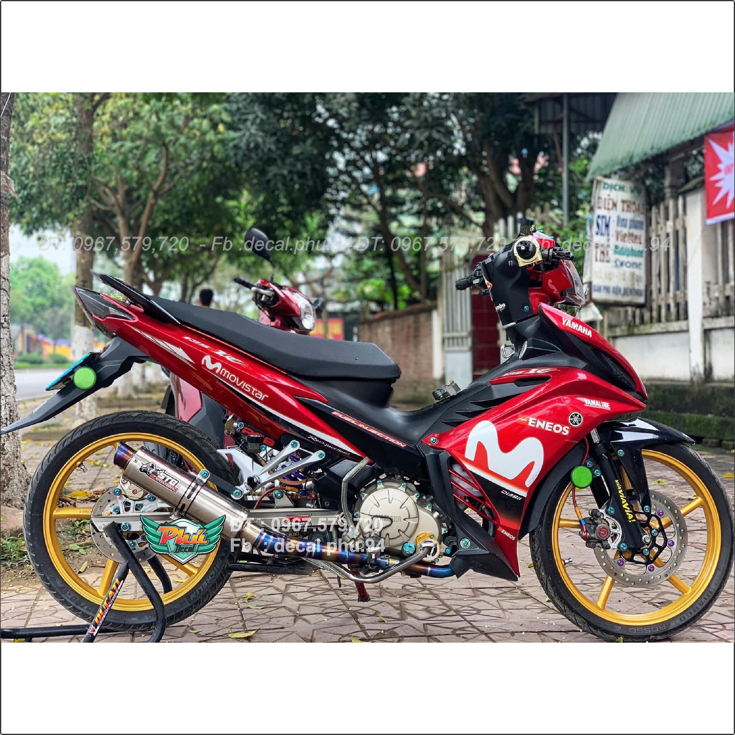 Tem rời ex 135 movistar đỏ trắng