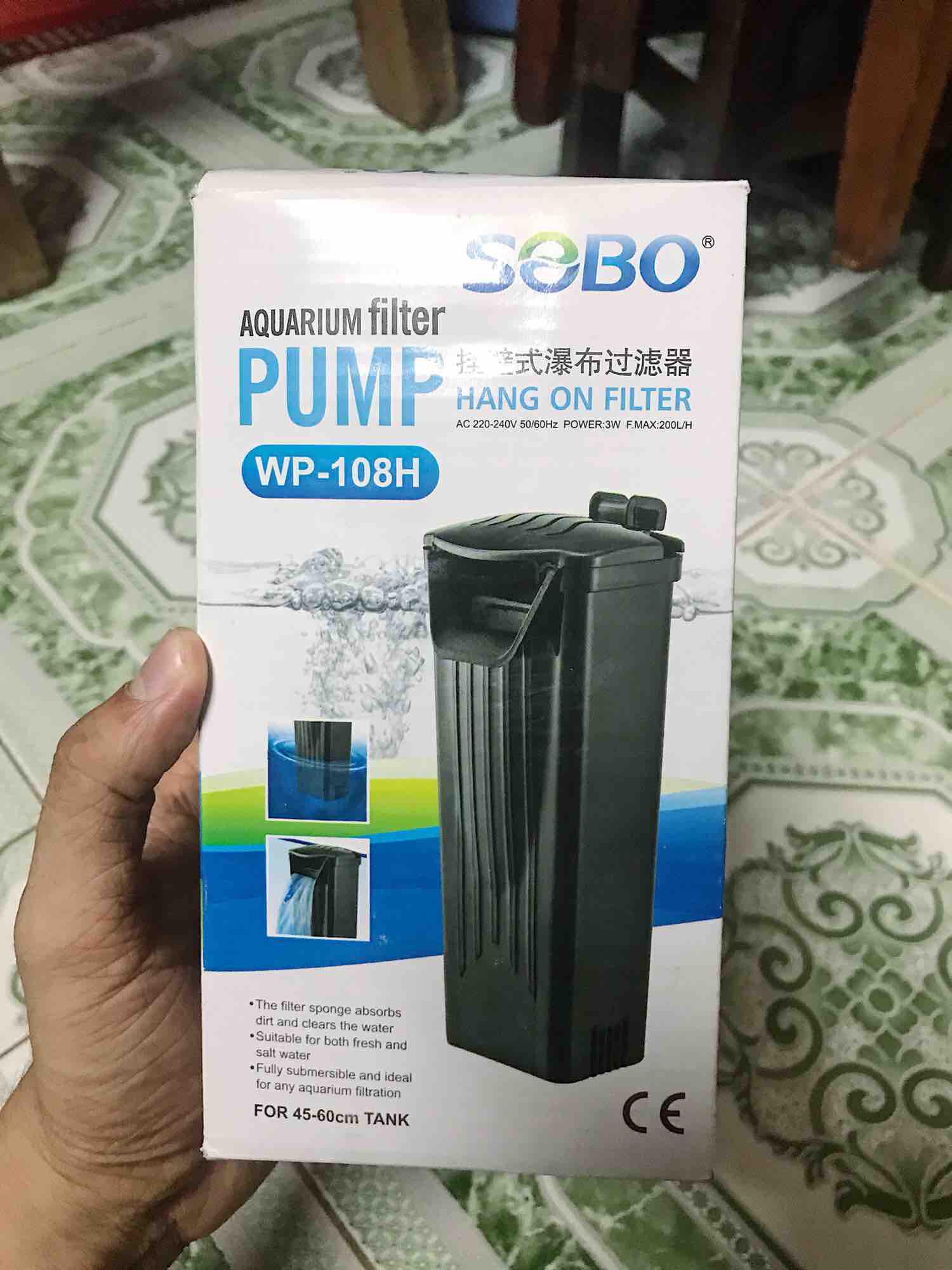 "Hoàn tiền đến 10%" LỌC THÁC SOBO 3W 200L/H 45-60CM WP-108H