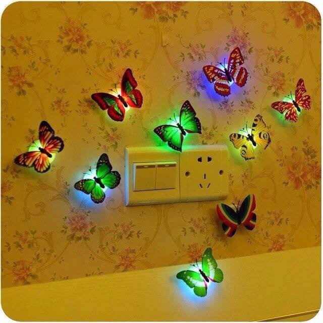 Combo 2 Đèn ngủ sắc màu led bươm bướm