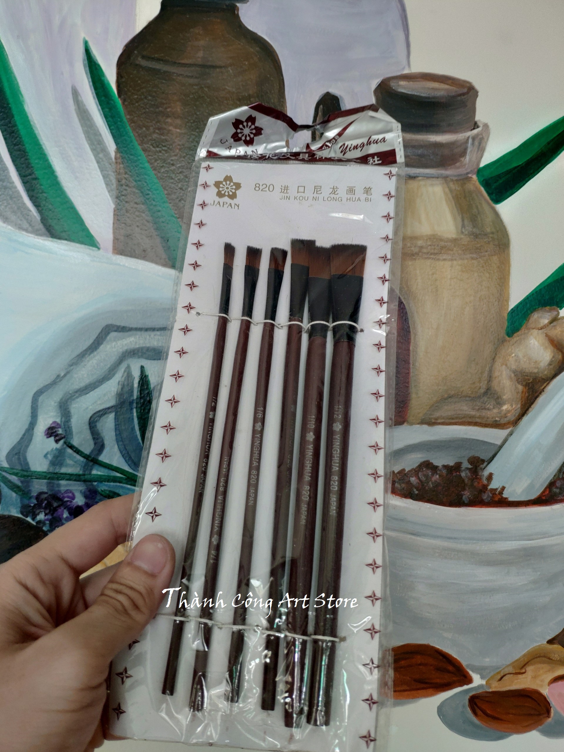Bộ cọ lông mềm YINGHUA 820 ( 6 cây đầu dẹp)