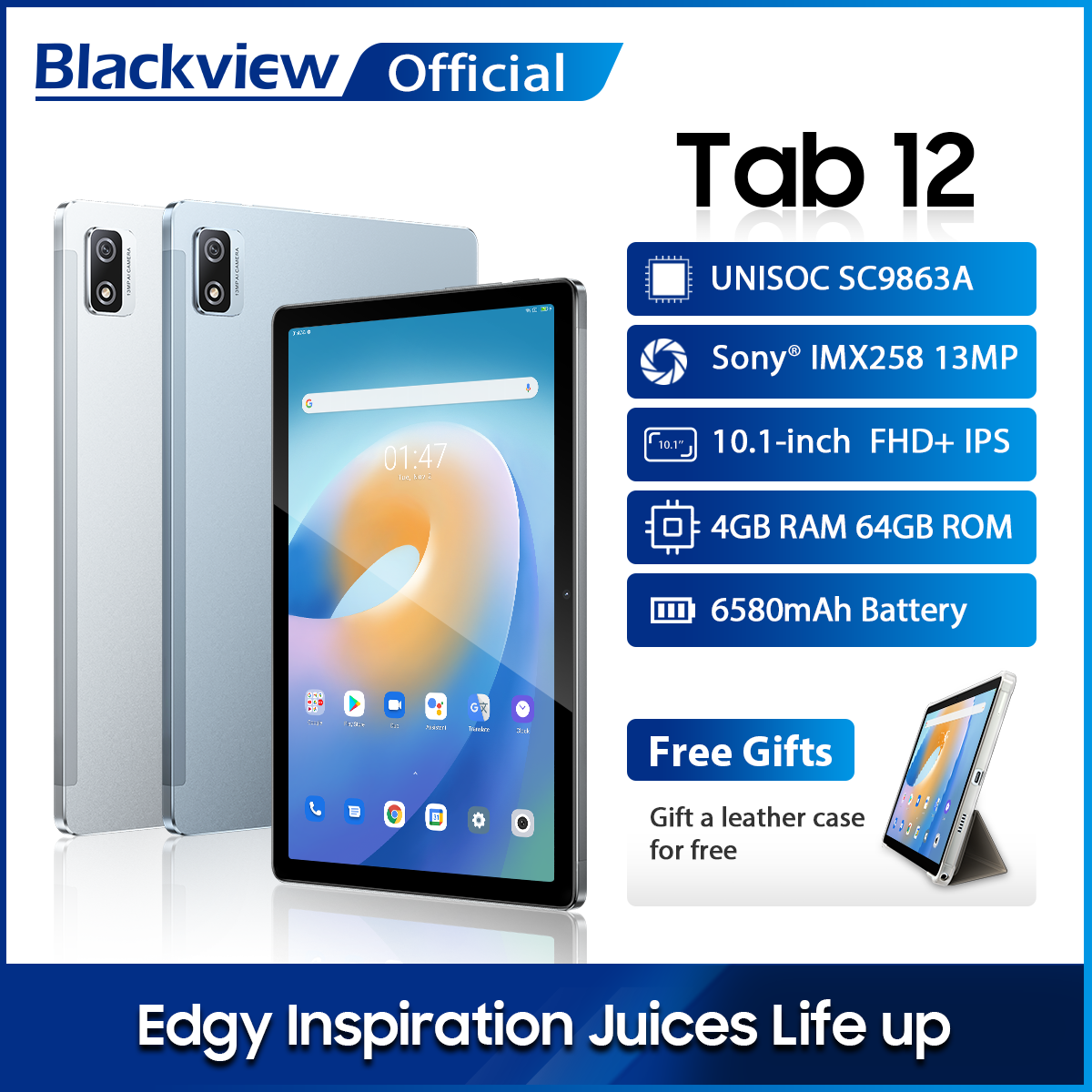 Blackview Tab 12 Tablet PC 10.1 inch Android 11 Playstore 4G LTE Sim Card
