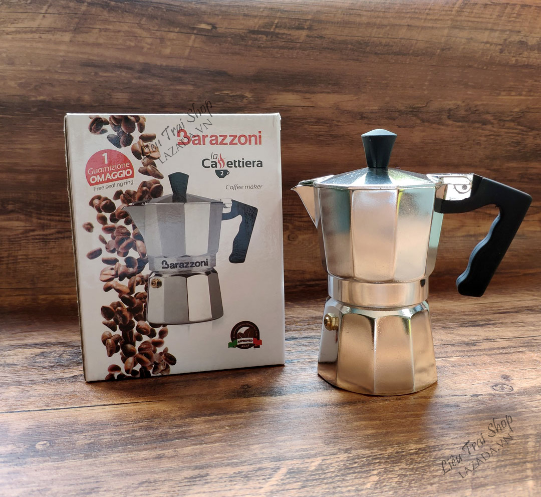 Ấm moka pot pha cà phê cafe espresso phong cách Ý  2 cup 80ml