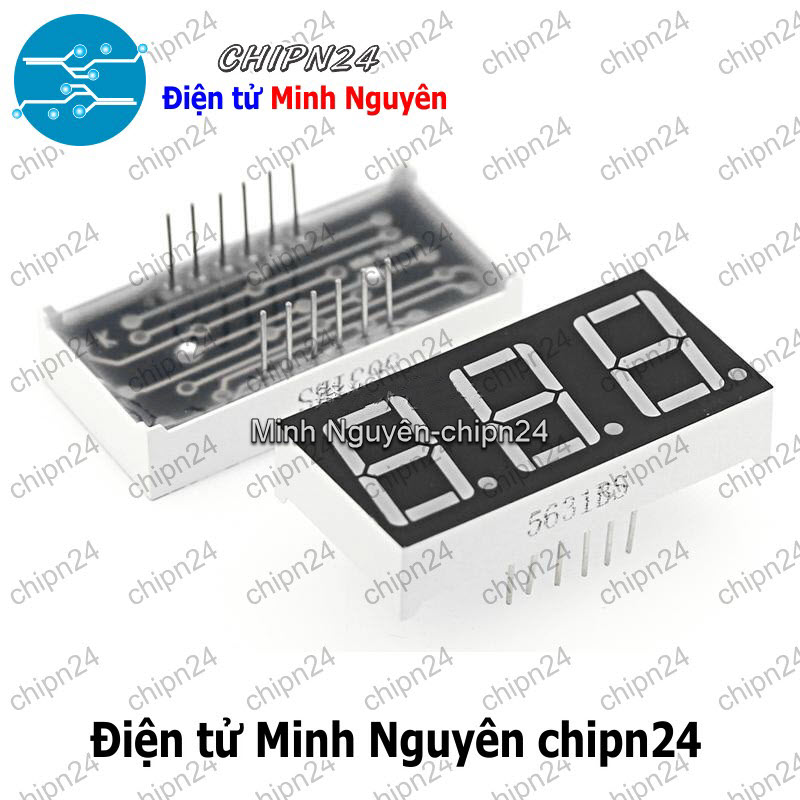 [1 con] (F23) Led 7 Đoạn 0.56 inch 3 Số Dương chung (Sáng Đỏ)