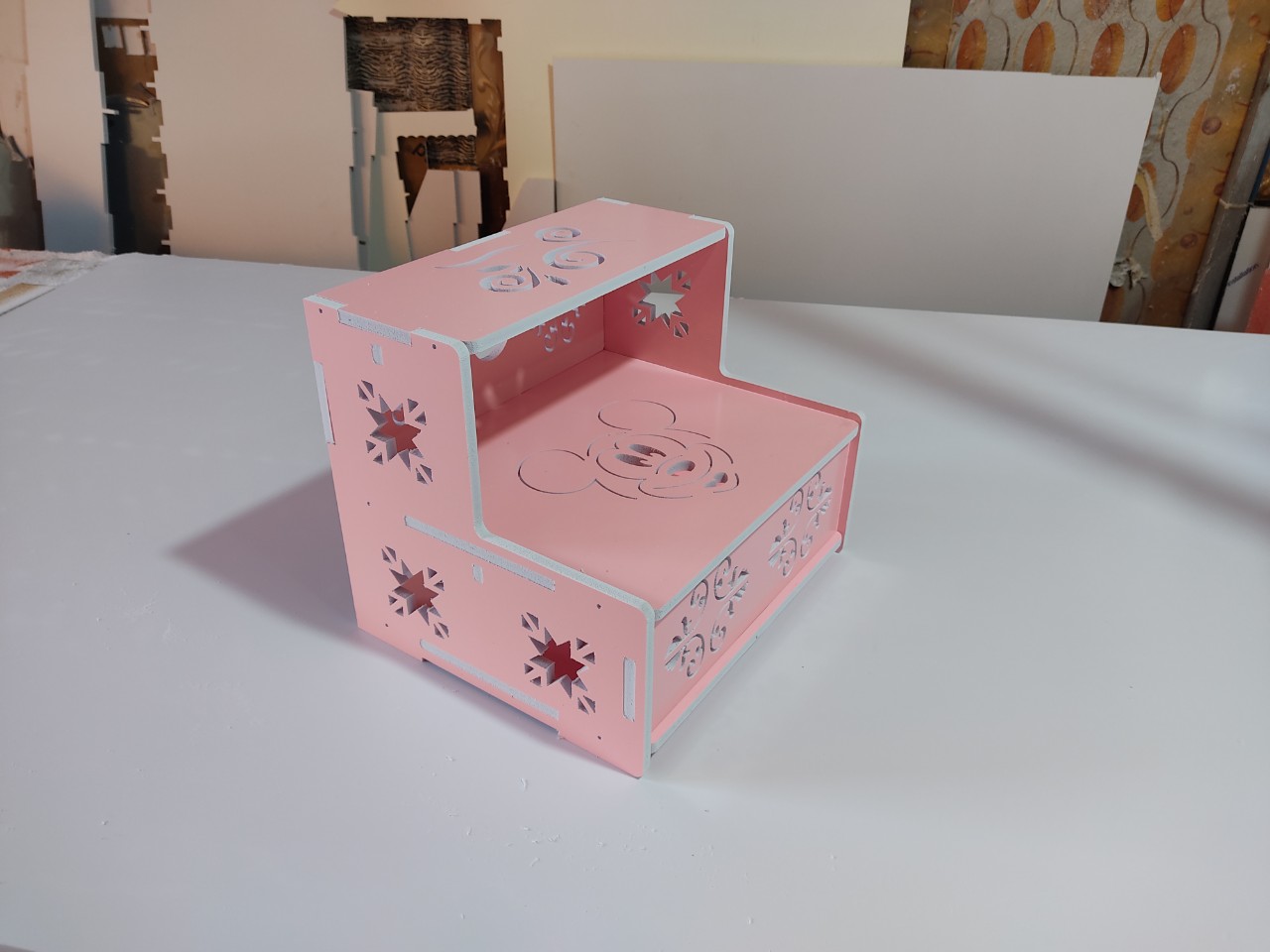 Kệ chân Nail màu Hồng