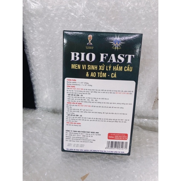 Men vi sinh BIO FAST - xử lý hầm, cầu, ao tôm cá .