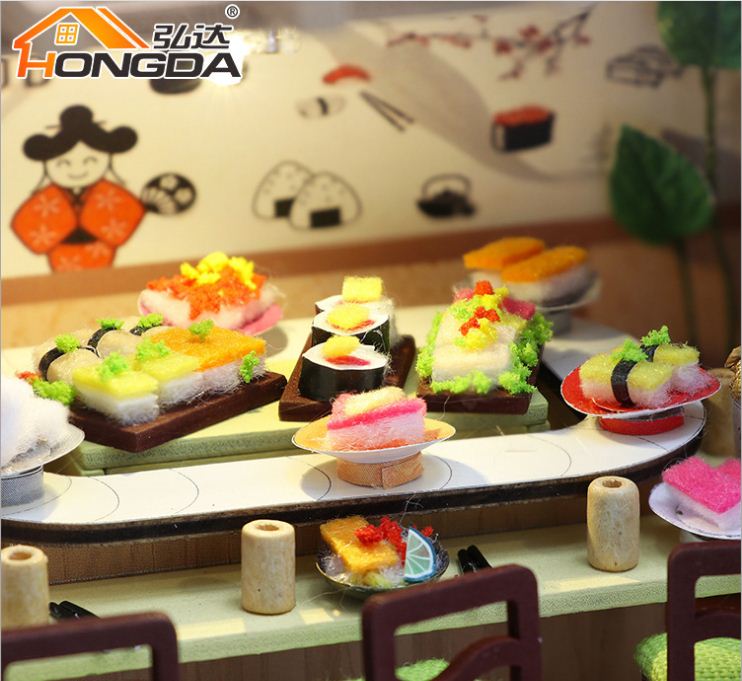 Mô hình nhà gỗ DIY - Tiệm Sushi