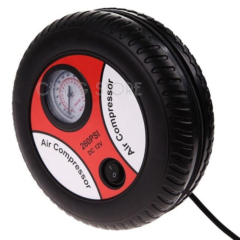 Máy bơm lốp xe hơi hình bánh xe 12V