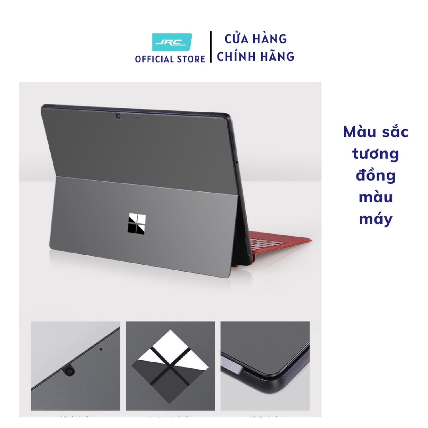 Bộ dán mặt lưng Surface chính hãng JRC, surface pro 4.5.6.7.7 plus, Surface pro 8, Surface pro X