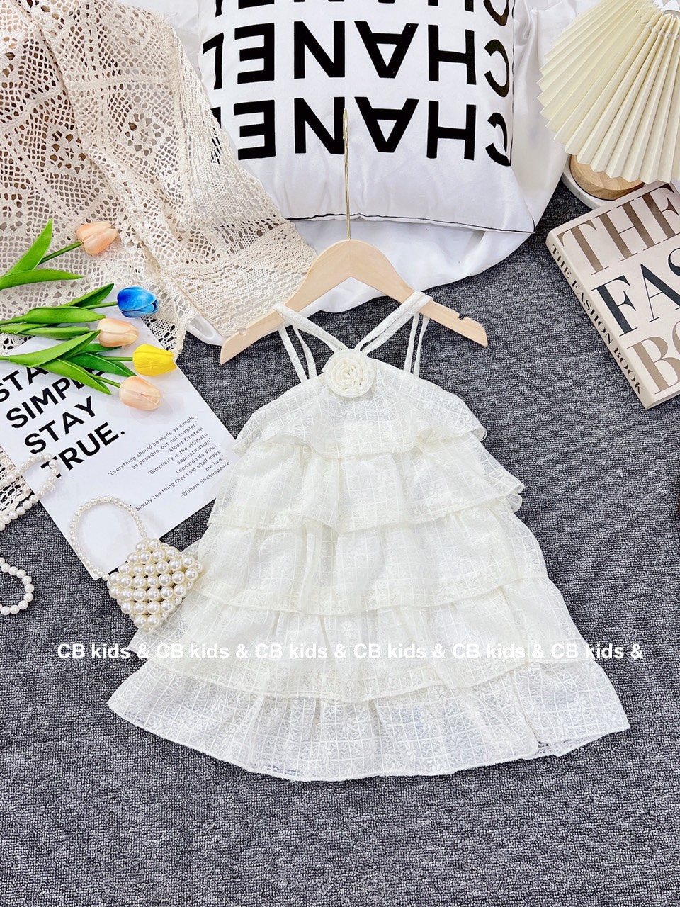 Váy tầng 2 dây cực điệu đà cho bé gái - vt2d