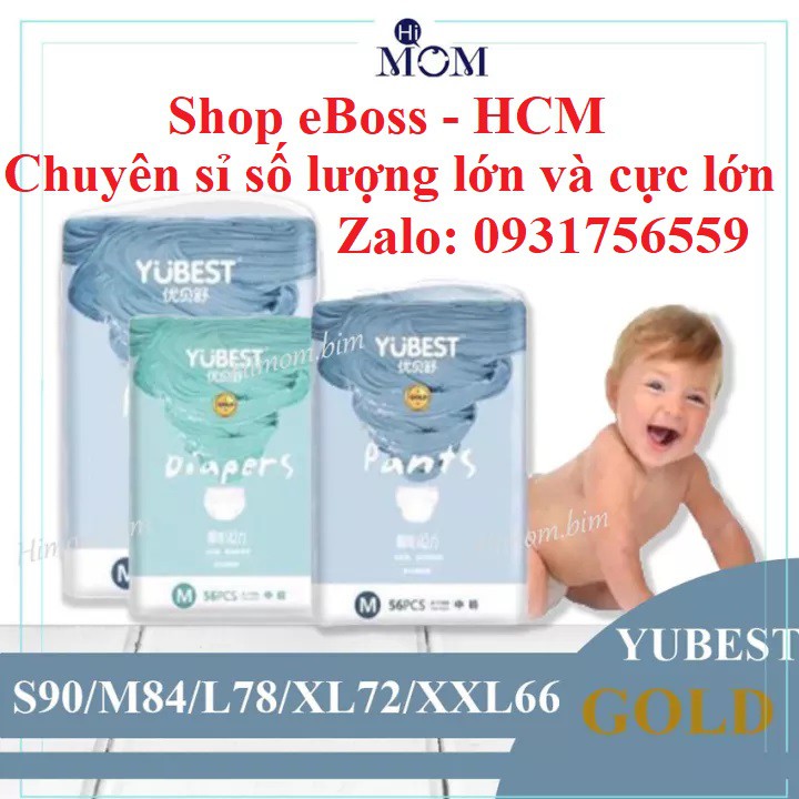 [HCM] Tã/Bỉm Yubest Gold /Angle /Natural/ Night dán/quần Size S90,M84,L78,XL72,XXL66.....