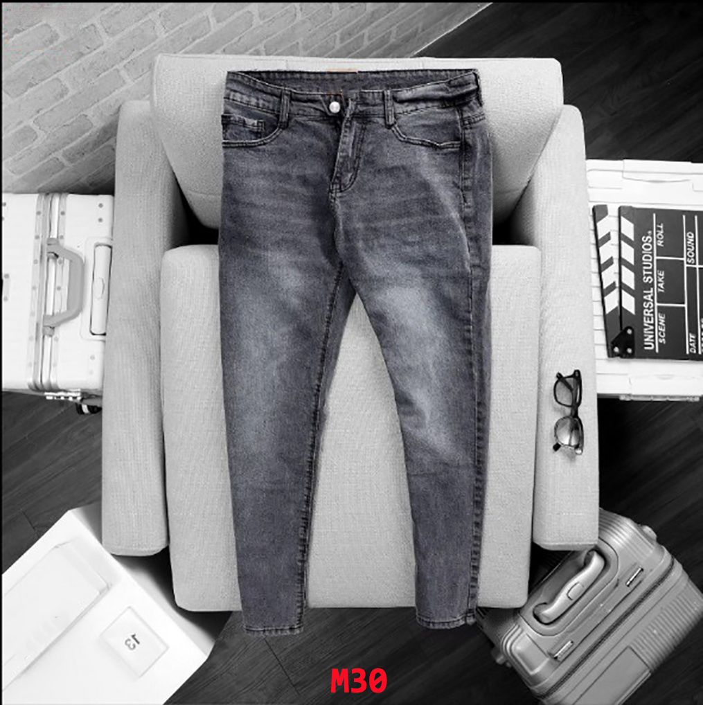 Quần jean nam chất bò cao cấp Jean co dãn 4 chiều cực đẹp form dáng skinny chuẩn_JEANCD215