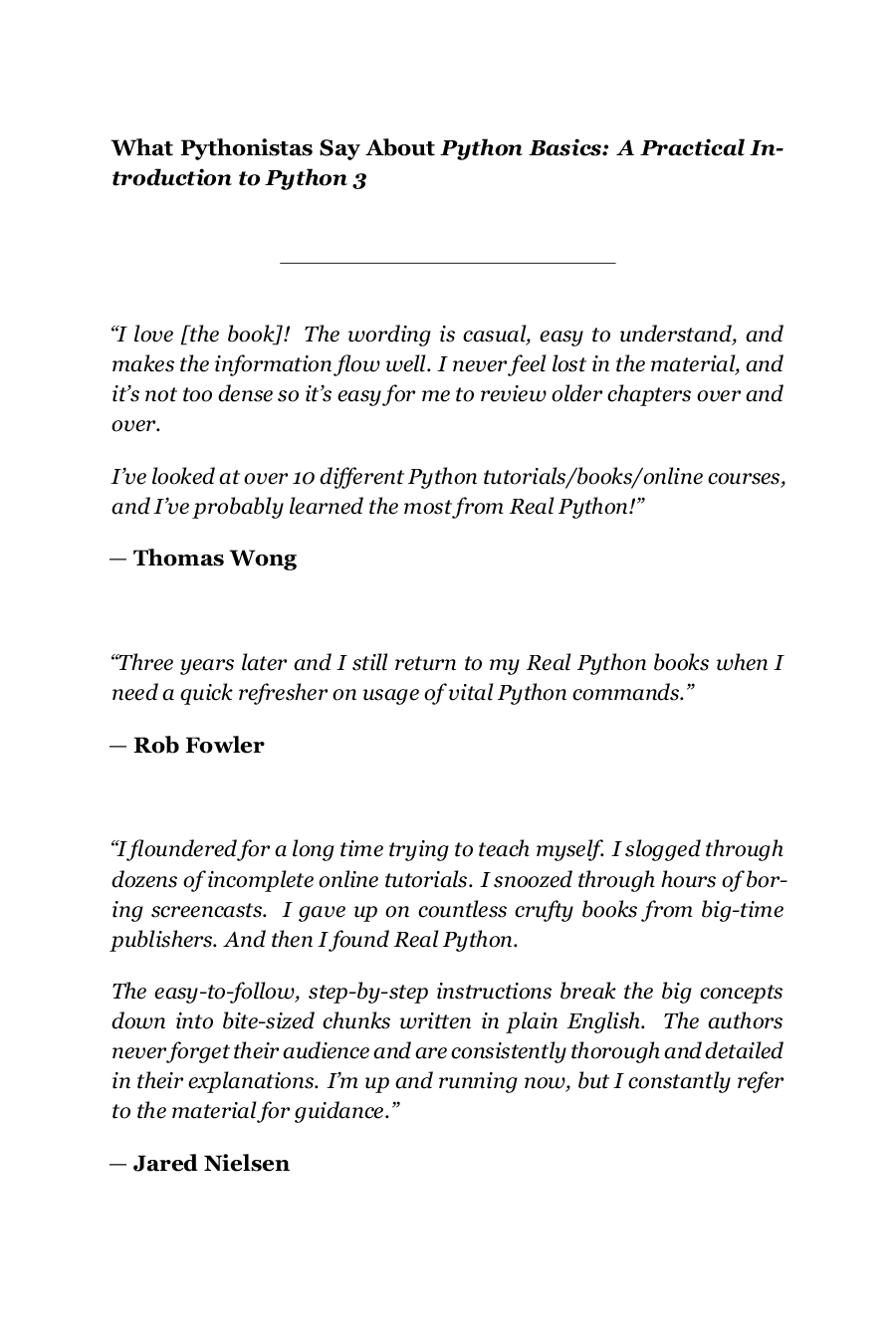 python basics