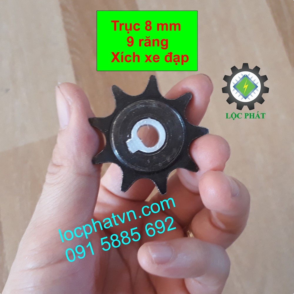 Nhông trục 8 - Phụ kiện làm máy ấp trứng - nhông motor - bánh răng motor