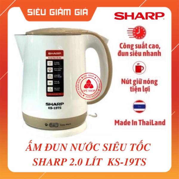 Ấm đun nước siêu tốc Sharp KS-19TS 2 lít INOX 304 2 lít Bảo hành 12 tháng