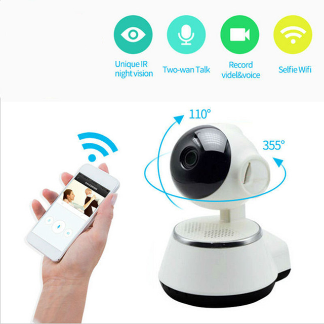 Camera wifi không dây đàm thoại 2 chiều, camera wifi ip v380 pro giám sát xoay 360 độ phát hiện chuyển động, camera mini quan sát ban đêm bằng tia hồng ngoại