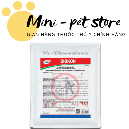 SÁT TRÙNG CHUỒNG TRẠI, DỊCH TẢ HEO CHÂU PHI 100G - BIO KON