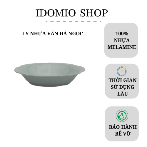 Dĩa Nhựa Melamine Hoa Vân Đá Ngọc
