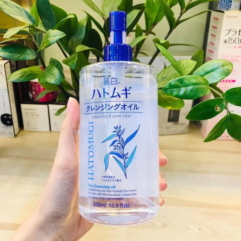 Oil makeup remover hatomugi the cleansing oil 500ml makeup remover water flower Italian ofcourse