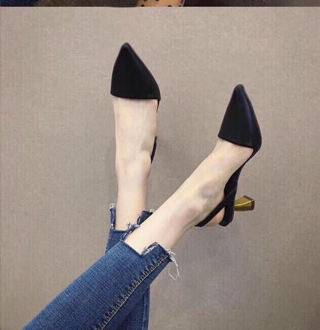 Giày cao gót bít mũi đê 5cm hàng cao cấp