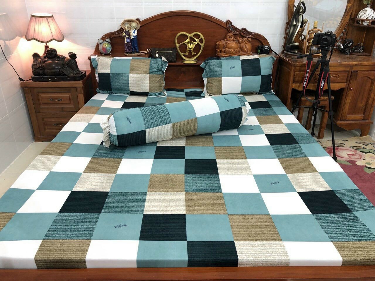 Bộ drap thun Hàn Quốc 4 món size 1m2/1m4/1m6/ 1m8*2m