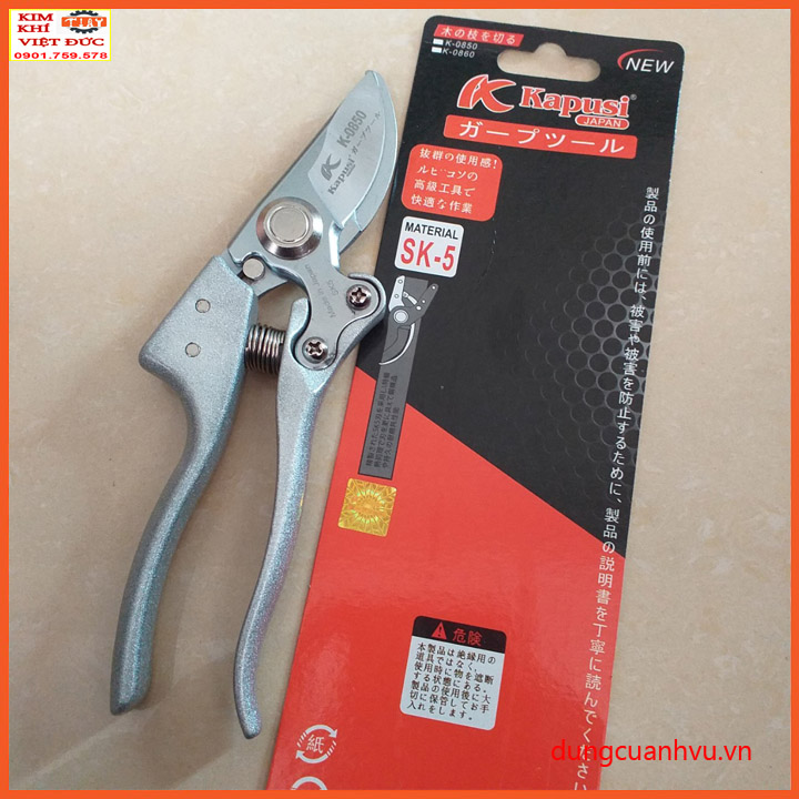 KÉO CẮT CÀNH KAPUSI BẠC K-0850 NHẬT