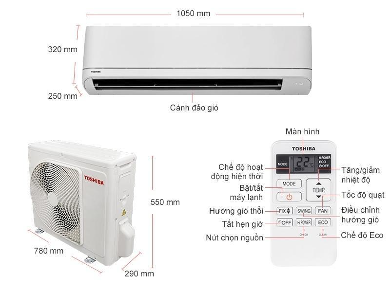 Bảng giá MÁY LẠNH TOSHIBA RAS-H24U2KSG-V
