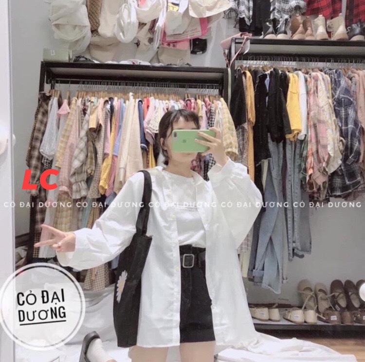 Áo sơ mi nữ dài tay, áo sơ mi đi học cute [ SMD TRƠN]