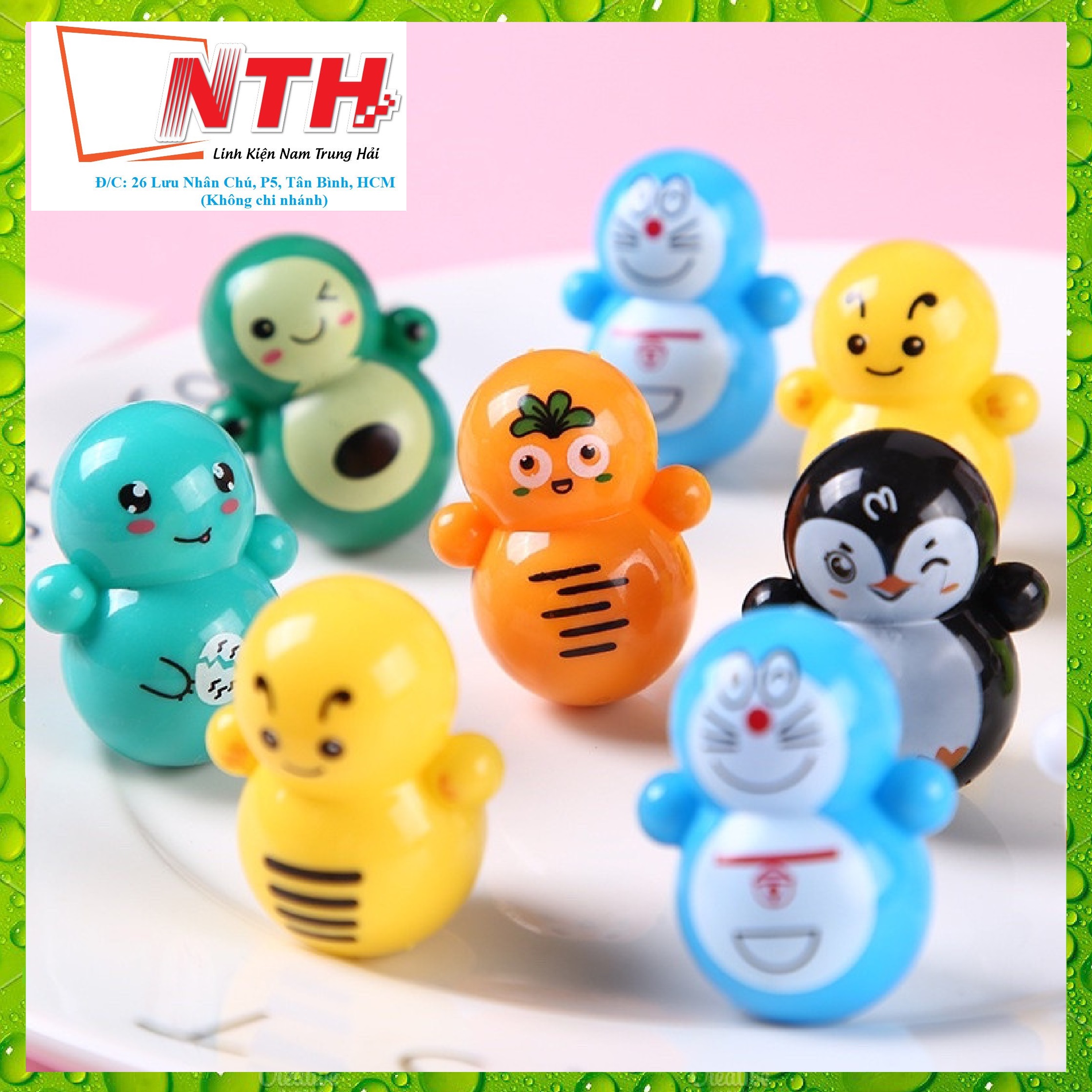 Set 4 con lật đật mini đáng yêu (7 mẫu khác nhau)-ngẫu nhiên