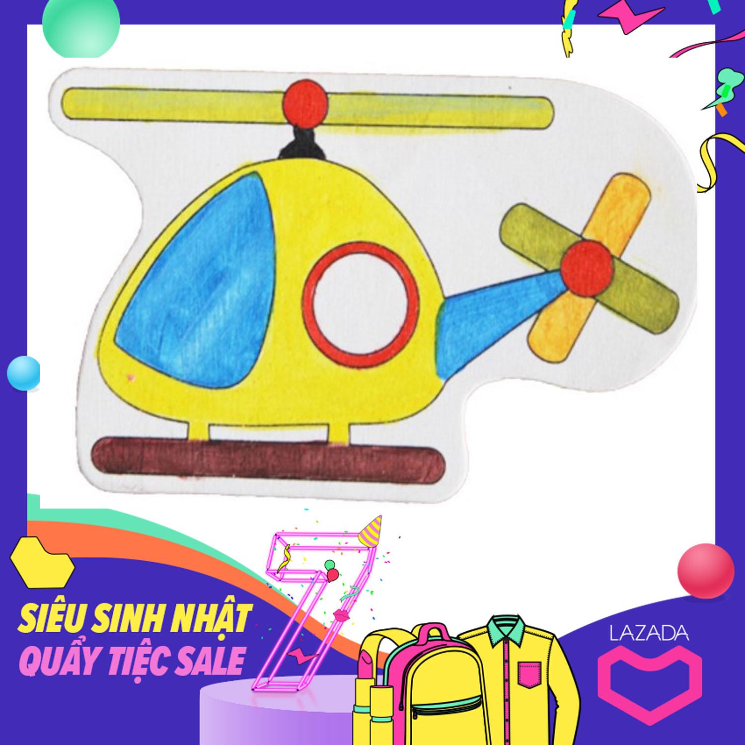 Gỗ Tô Màu Star Kids Máy Bay Trực Thăng - K213/1 By Five Little Ducks