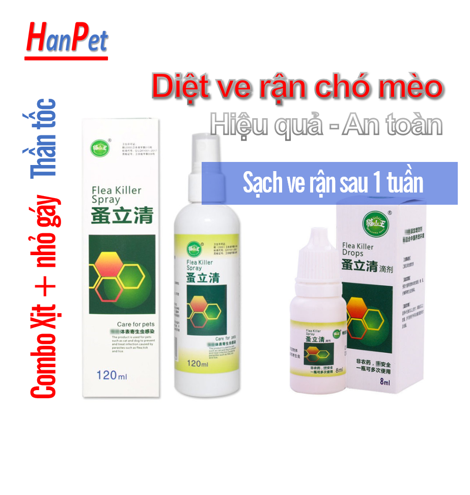 Thuốc đặc trị ve, rận, bọ chét trên chó