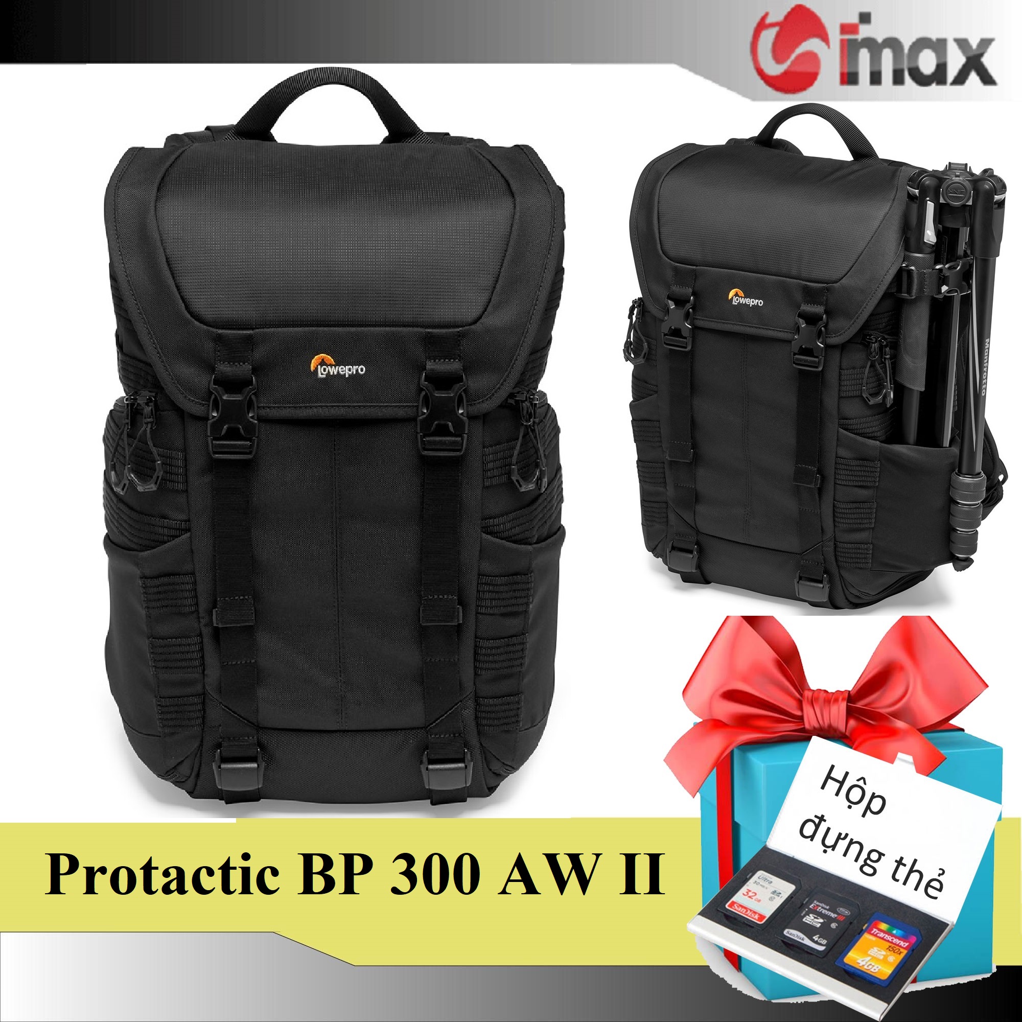 [Trả góp 0%]Balô Lowepro Protactic BP 300 AW II Chính hãng Hoằng Quân
