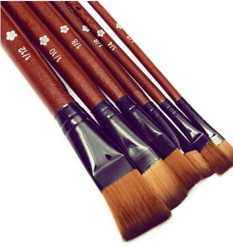 Bộ 6 cọ oval trắng ngọc trai