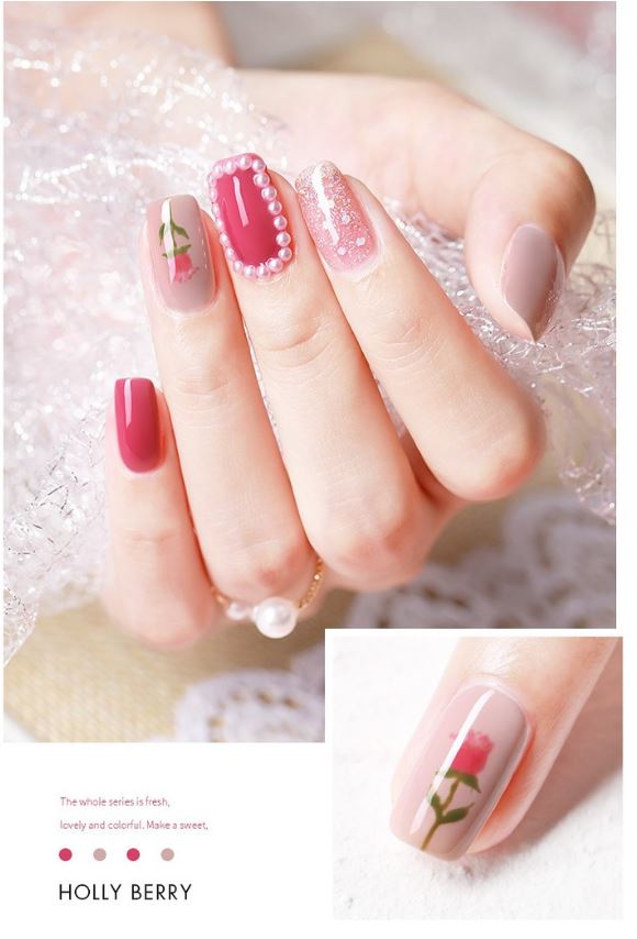 [HCM]Sơn gel AS mã BGD - màu đỏ hồng