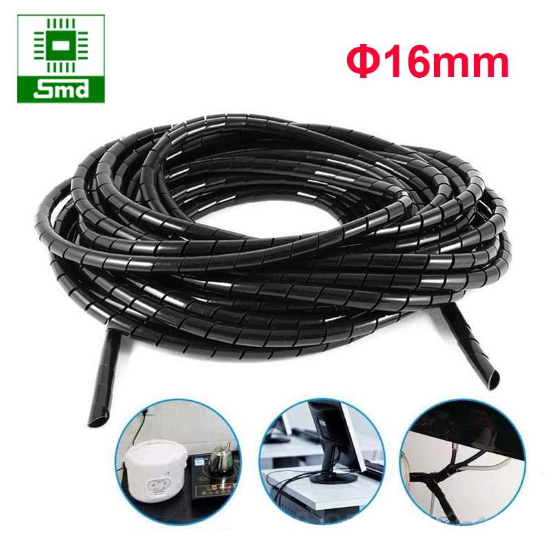 Dây xoắn ruột gà đen 16mm