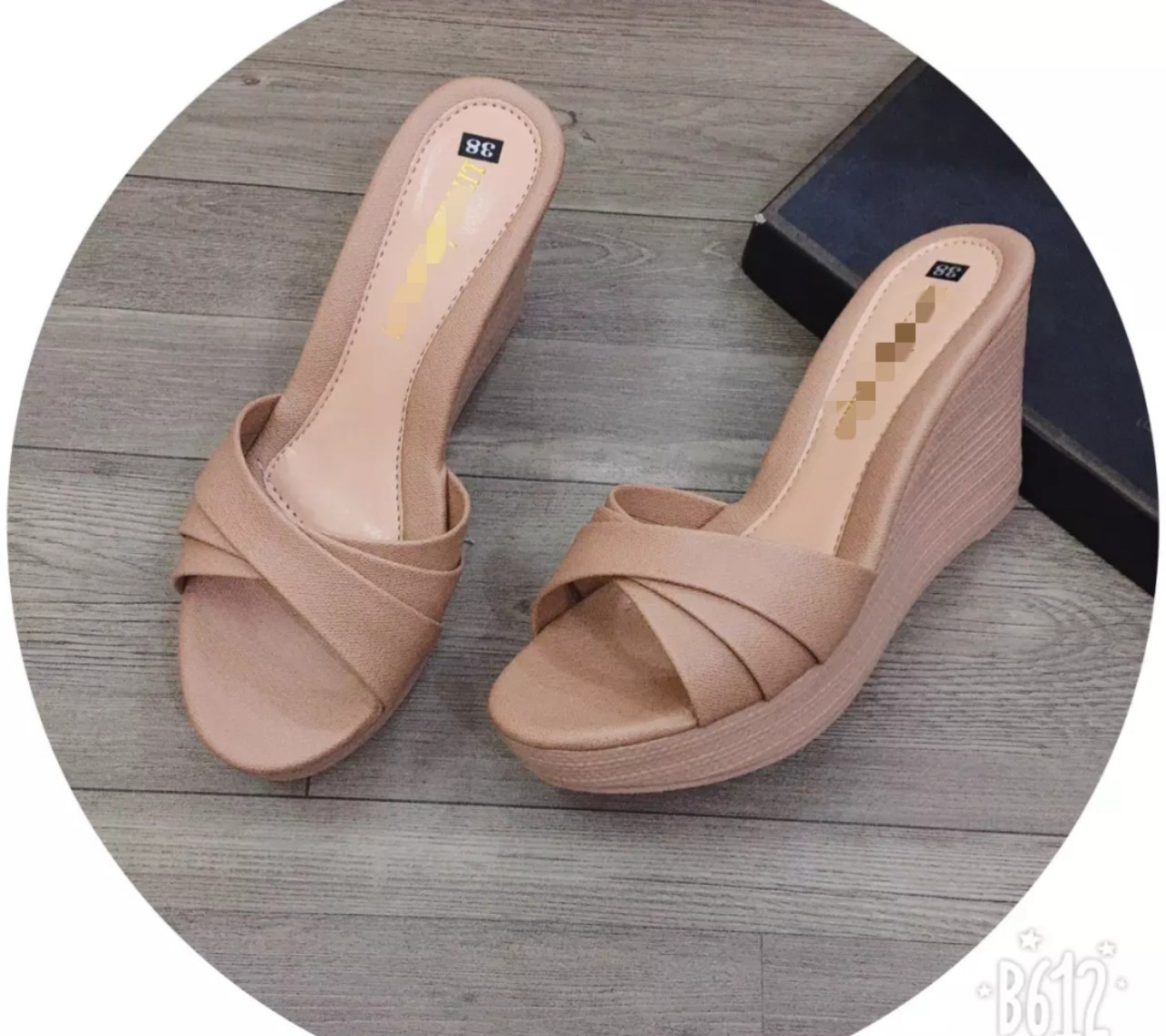 Dép đế xuồng quai đắp chéo 9f siêu nhẹ