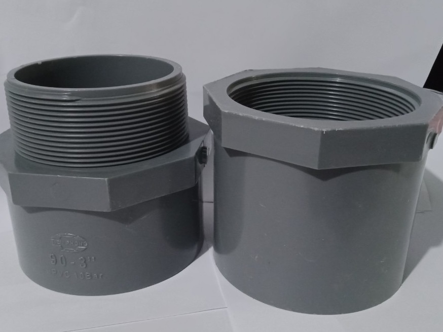 Ren trong ,ren ngoài pvc phi 60,75,90