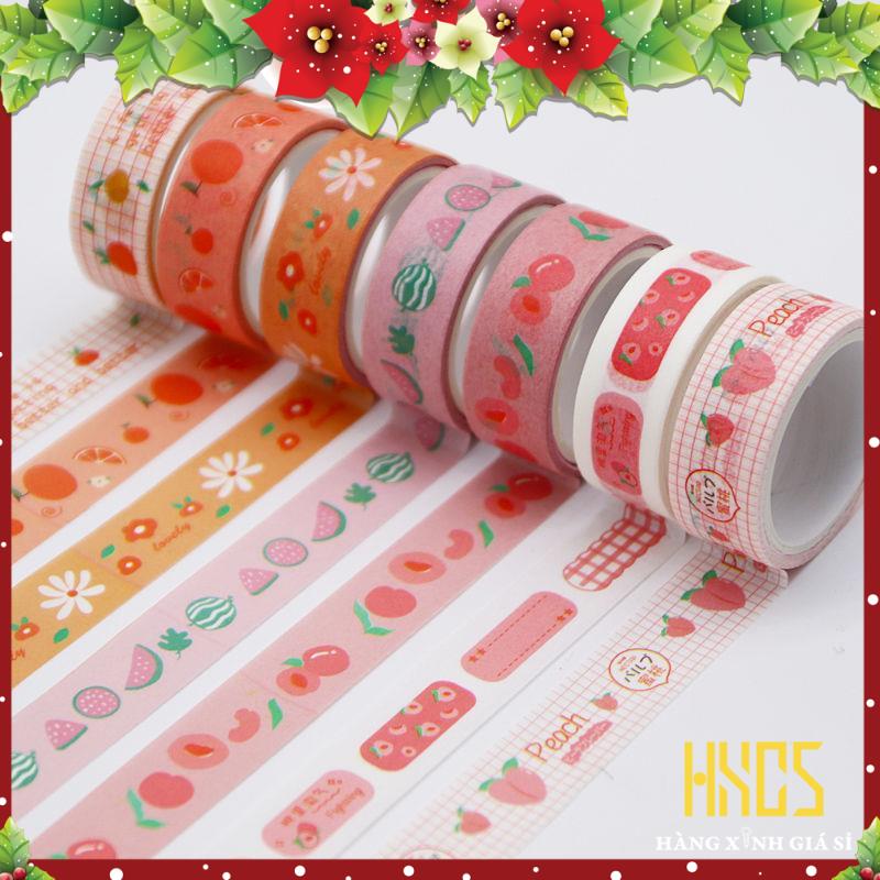 Cuộn Băng Keo Giấy Trang Trí Washi Tape - 1 cuộn