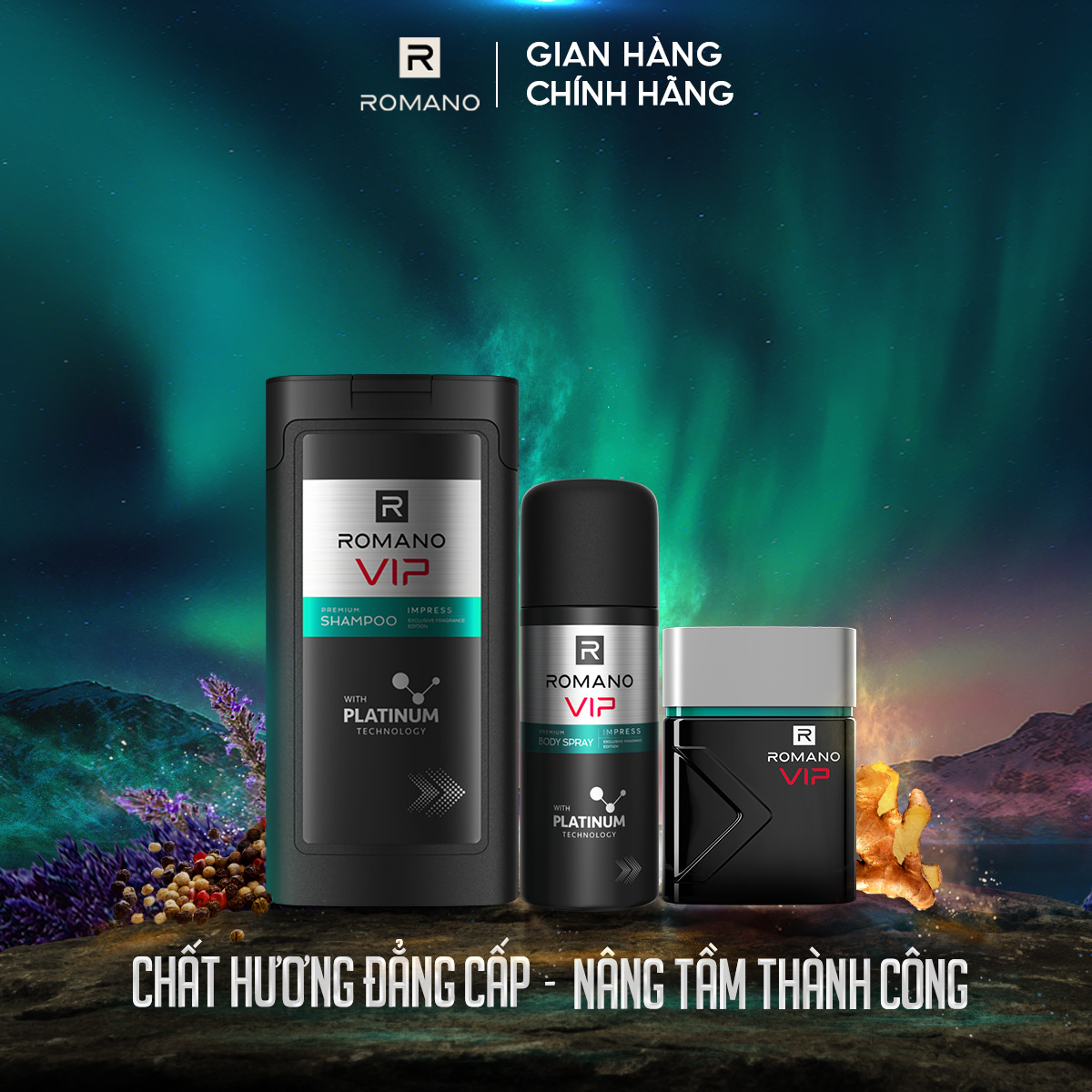 Combo 2 Dầu gội Romano VIP IMPRESS 650G