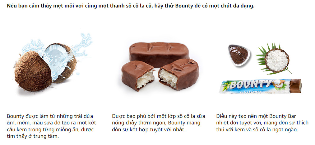 Chocolate Dừa Bounty Miniatures 150g