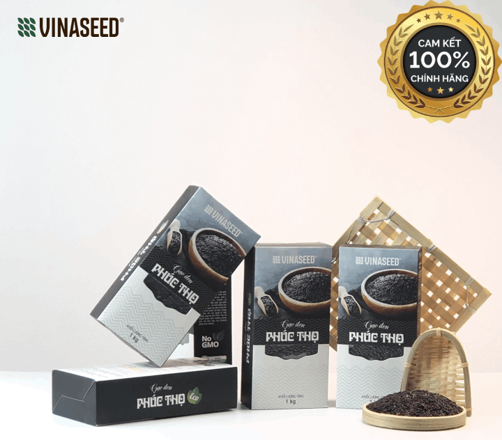 (Chính hãng) Gạo Lứt Đen Phúc Thọ - Vinaseed (1kg)